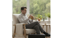 Standard Bb Trumpet Gold-Plated Trumpet with Hard Case and Mouthpiece Golden Polished for Beginners