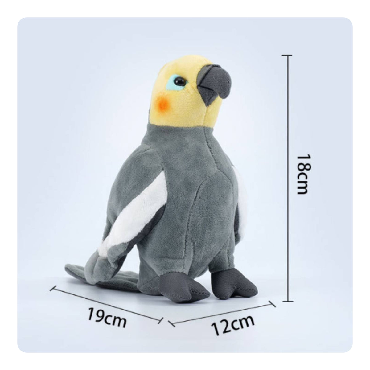 Parrot Stuffed Toy Soft Stuffed Parrot Bird Stuffed Animal Compact Cuddly for Children, Desk, Nursery