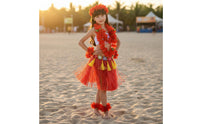 5 Pieces Tropical Dance Grass Skirt Set Performance Ready for Themed Parties