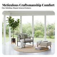 Woven Outdoor Seating Set Weather-Resistant 4-Piece Woven Seating Group Modern Design sturdy Frame for Balcony, Sunroom, Garden