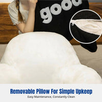 Teddy Fleece Support Pillow, Multi-Functional Bedside Pillow, Soft Plush, for Studying, Sofa, Dormitory, Random Color