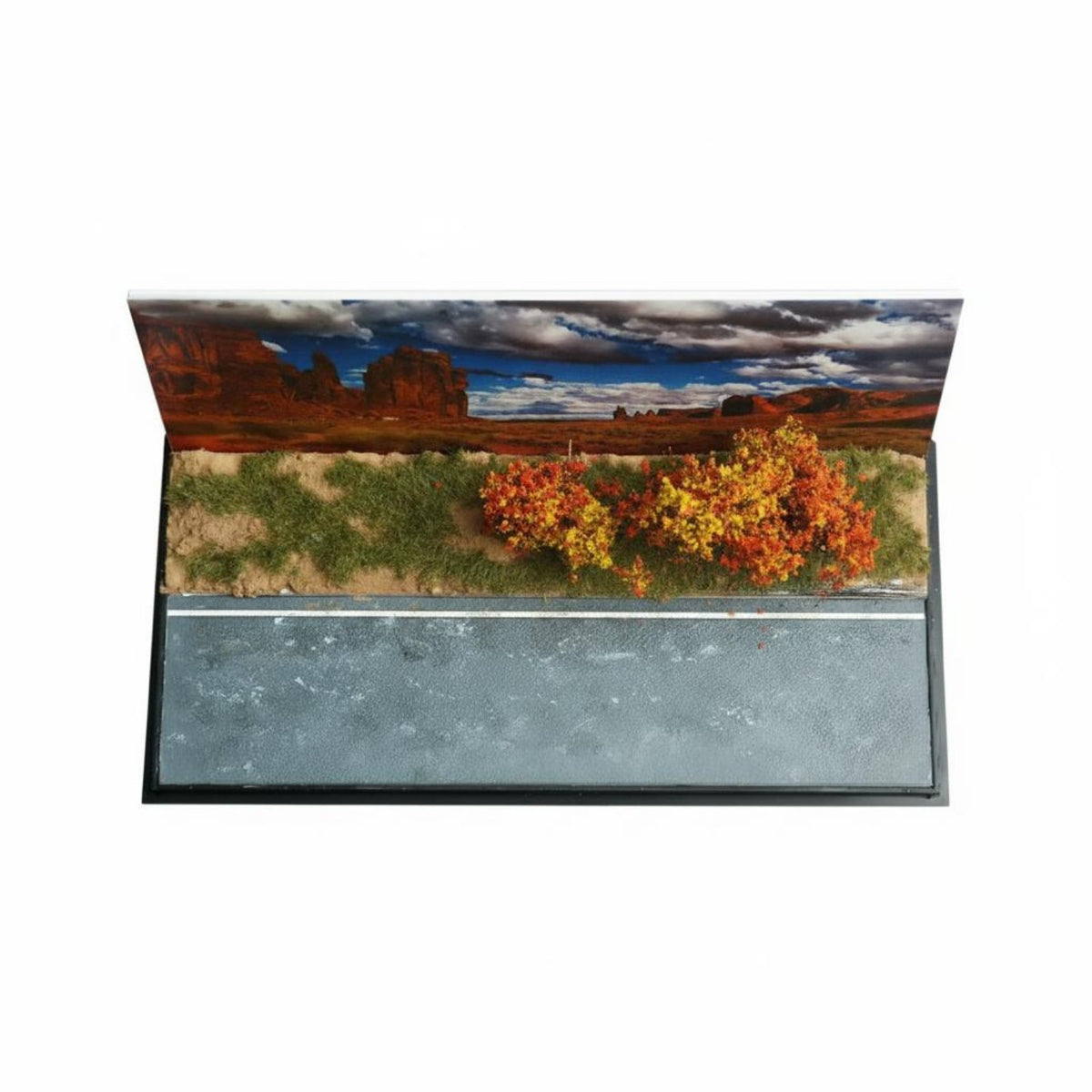 Original Design 1:64 Scale Highway Display Scene Realistic Details Western Scenic Road Model 3D Effect Model Car Display Scene Printed for Collectors