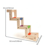 Z-Shaped Bird Climbing Ladder Natural Wood Wooden Bird Ladder Easy to Install Exercise for Birdcage