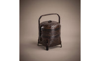 Bamboo Basket with Lid Handwoven Bamboo Basket with Handle Handmade Storage Container Box for Kitchen