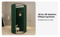 Easy Assembly Portable Fitting Room Long-Lasting Mobile Changing Booth Heavy Duty Frame Freestanding Dressing Room Spacious Interior for Clothing Shop Owners, Event Organizers, Shopping Malls, Trade Shows, Outdoor Markets, Photo Studio