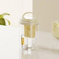 Beverage Dispenser with Spigot Fridge Compatible Refrigerator Cold Water Jug Large Capacity Party Drink Container Easy to Clean