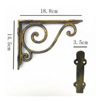 Cast Iron Shelf Bracket Rubbed Gold Look Ornate Cast Iron Corbel