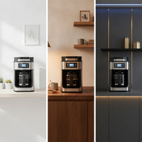 Digital Drip Coffee Maker Countertop Coffee Maker with Glass Carafe Compact Appliance 1.5L for Office Workers, Kitchen, Break Room