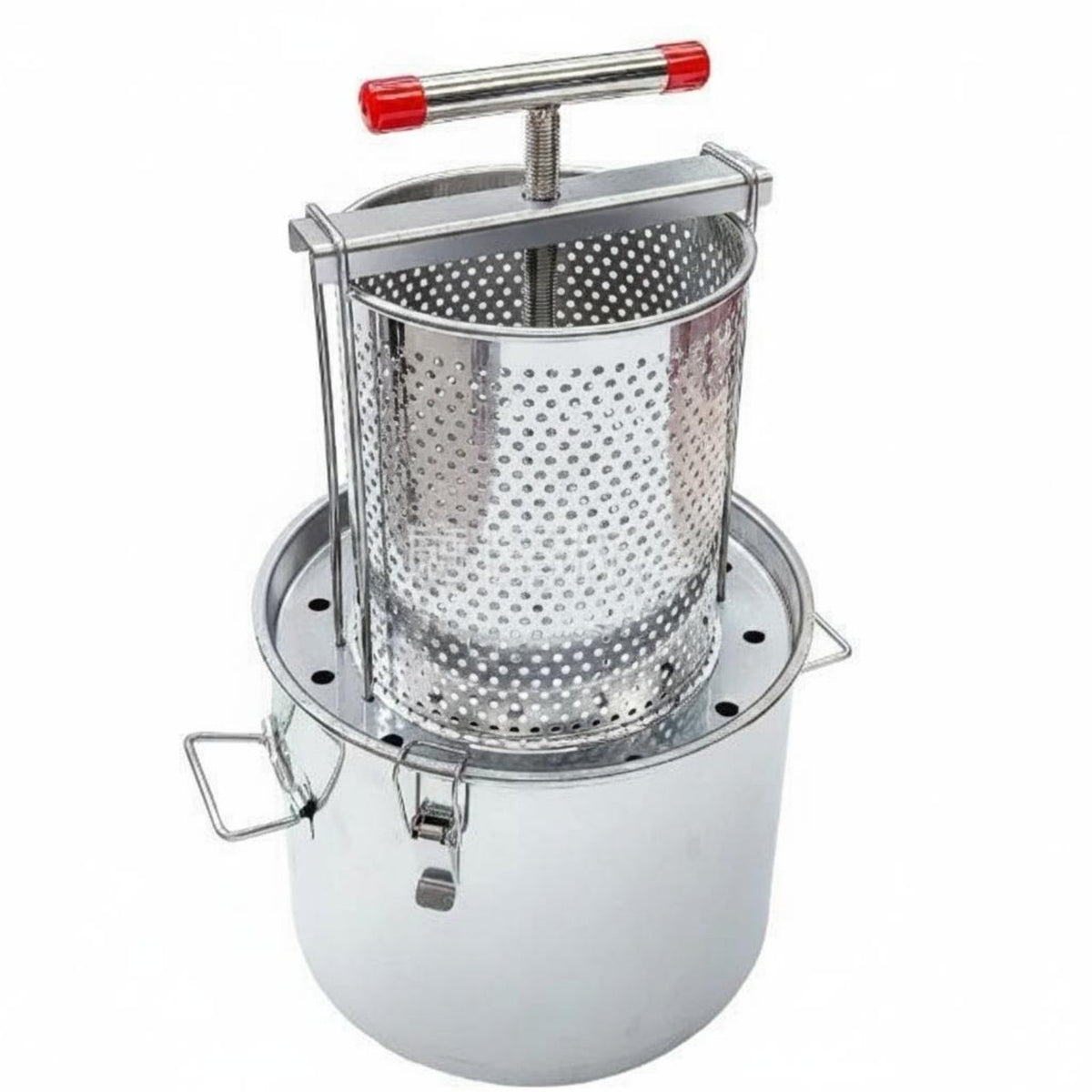 Easy to Clean Stainless Steel Honeycomb Press Heavy Duty Manual Honey Press Multi-Purpose Beekeeping Beeswax Presser for Hobbyists