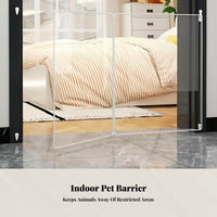 Clear Acrylic Pet Partition Full Visibility Acrylic Pet Panel Sturdy Clear Dog Gate Cat Owners, Doorways