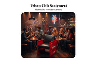 Industrial Design Shipping Container Dining Set Retro Design Booth Seating Long-Lasting Commercial Furniture Rust-Resistant for Restaurant Owners, Cafe, Bar, Diner, Food Court