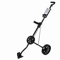 Foldable Golf Trolley Long-Lasting 2 Wheel Golf Pushcart Stable Frame