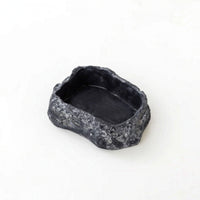 Food and Water Bowl Natural-Looking Feeder Shallow for Terrarium, Amphibians