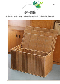 特大号收纳箱仿藤编家用橱柜衣物被子收纳神器玩具储物箱加固