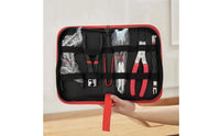 11 Pieces Metric Automotive Tool Kit with Zippered Case Tough Car Repair Tool Set with Storage Case Non-Slip Corrosion-Resistant for Mechanics