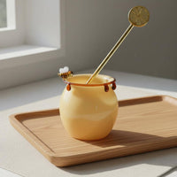 Glass Honey Jar with Bee Easy to Clean Bee Honey Pot Cup Stemless Design