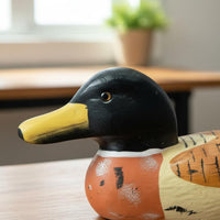 Colorful Mallard Duck Figurine Vivid Shape Garden Ornament for Study Room