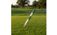 Two-Tone Golf Course Marker High-Visibility Playing Area Marker Ground-Mount Stake with Metal Spike Weather-Resistant for Landscapers, Fairways, Cart Paths