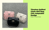 Mini quilted box bag with handle