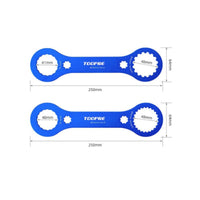 2 Pieces Aluminum Alloy B & B Wrench Scalloped Bottom Bracket Wrench Double Ended Bottom Bracket Tool Flat for Bike Mechanics, Cyclists, Bike Repair, Workshop