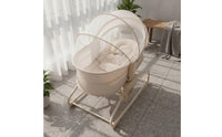Multi-Functional Electric Rocking Bassinet 360 Degree Rotation Newborn Soothing Sleeper With Toy Bar Portable Baby Cradle for Newborns, Infants, Bedside, Living Room, Nursery