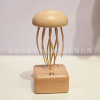 厂家直销水母实木手工机巧手作桌面摆件家居装饰生日礼物创意玩具