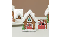 Storybook Cottage Figurine Hand-Painted Snowy Cottage Figurine Cute Ornament for Collectors, Festive Miniature Town, Mantel, Bookshelf