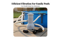American Standard 110V Plug 1000 GPH Cartridge Filter Pump Keeps Water Clean over Ground Pool Filter Pump Easy Installation Electric Swimming Pool Cleaner for Homeowners, Outdoor, Backyard