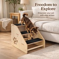 Dog Steps for Bed and Sofa with Non-Slip Surface, Pet Stairs for Small and Cats, Minimalist Design for Living Room Furniture