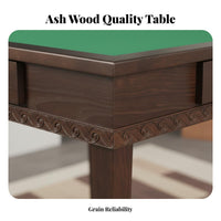 Folding Mahjong Table New Chinese Aesthetic Manual Mahjong Table Foldable Design Sturdy Construction for Families, Dining Room