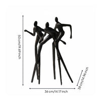 Three-Figure Ornament Minimalist Abstract Figure Sculpture Modern Table Decor Figurine