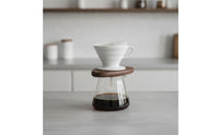 Wood Coffee Dripper Stand Minimalist Pour-over Coffee Dripper Stand Low-Profile Strainer Holder for Office Desk