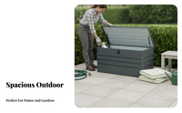 Garden Storage Bench Large Capacity Outdoor Storage Container Weather-Resistant Weatherproof for Gardeners, Families, Balcony