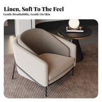 Upholstered Armchair Light Luxury design Upholstered Tub Chair Comfortable Seat Ergonomic Backrest for Readers, Adults, Bedroom