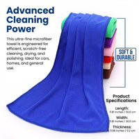 Microfiber Towel Cleaning, Super Absorbent Lightweight Detailing Cloth, Scratch Vehicle Interior Professional Cleaners Microfibre Black