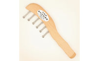 Wooden Massage Comb with Metal Pins Wood Acupressure Comb with Stainless Steel Pins Compact