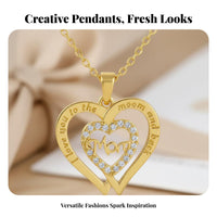 Heart Locket Necklace Mother's Day Gift Mom Heart Necklace for Wife, Girlfriend