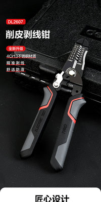 Deli Wire Stripper Multifunctional Electronic Electrician Pliers Wire Stripping Tool