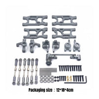 Front Rear Swing Arm Tie Rod Set Lightweight Shock Absorption Arm Steering Joint Kit Crash Resistant Aluminum Alloy RC Car Modification Parts