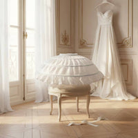 Hoop Petticoat Three Hoop Hooped Underskirt Ruffled Hem for Weddings