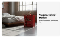 Shipping Container Nightstand manufacturing-inspired design Bedside Nightstand Lockable