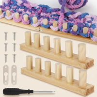 Chunky Blanket Looms Beginner Friendly Wooden Peg Looms Easy Assembly Blanket Weaving Frame for Beginners