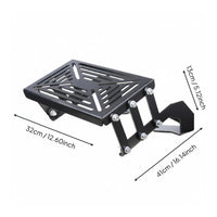 Folding Tail Luggage Rack Aluminum Build Sliding Rear Luggage Rack Matte Rear Carrier Bracket for Motorcycle Riders
