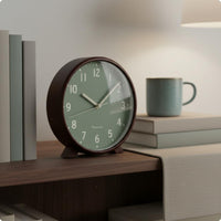 Wooden Mantel Timepiece Easy to Place Home Decor Battery Powered for Bookshelf