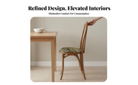 Woven Backrest Chair French Design Dining Seating Nordic Inspired Sturdy Construction for Adults, Kitchen, Bedroom