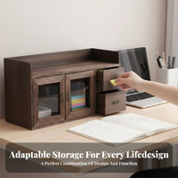 Multi-Compartment Desk organizer Multifunctional Desk Shelf with Compartments