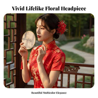 Chinese Design Arachnid Lily Hairpiece Elegant Design Hairpin Asian Inspired Hair Accessory Lightweight for Fashion Enthusiasts, Young Adults, New Year Celebrations, Cultural Events, Festivals, Themed Photoshoots