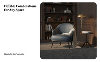 3 Pieces Upholstered Tub Chair and Table Set Modern Design Reception Seating Sturdy Frame Easy Assembly for Guests, Waiting Room