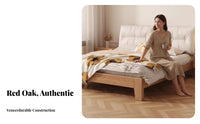 Upholstered Wooden Bed sturdy Wood Construction Upholstered foundation Frame Modern Minimalist and design Bedstead for partners, Adults, Home, Apartment, Hotel