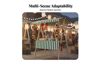 Easy Assembly Foldable Vendor Display Stand Spacious Countertop Foldable Vendor Booth Solid Wood Frame Outdoor Display Cart for Street Vendors, Small Business Owners, Event Organizers, Night Markets, Temporary Shops, Trade Exhibit S, Backyard Parties